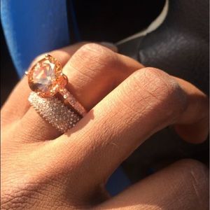 6.84Ct AAA Round Cut Champagne Topaz CZ Lab Dia